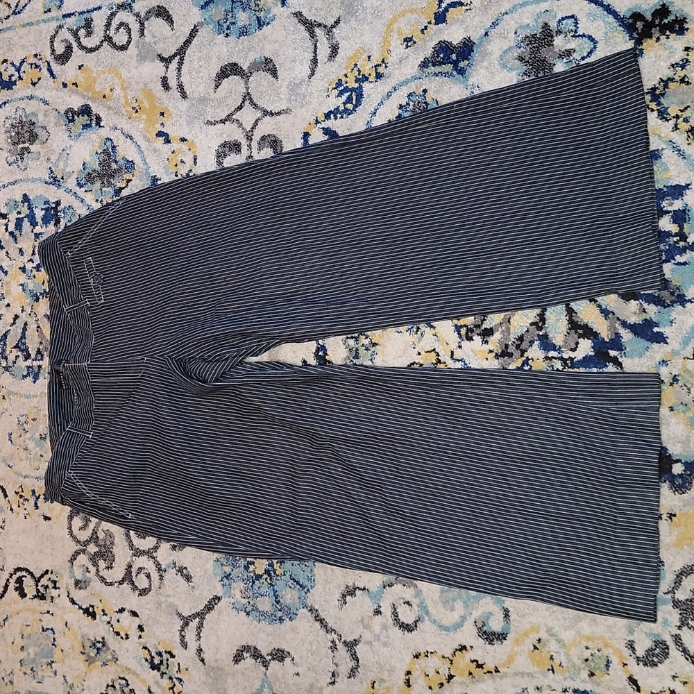 Robert Louis Pin Stripe Wide Leg Pants